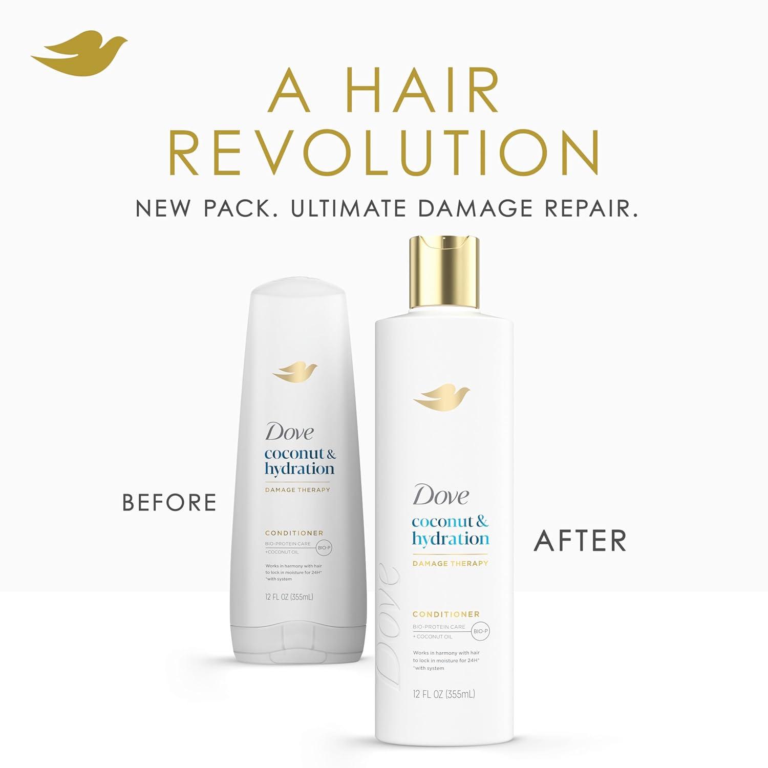 imageDove Ultra Care Coconut amp Hydration Conditioner for Dry Hair with Jojoba and Sweet Almond Oils 254 ozCoconut Hydration