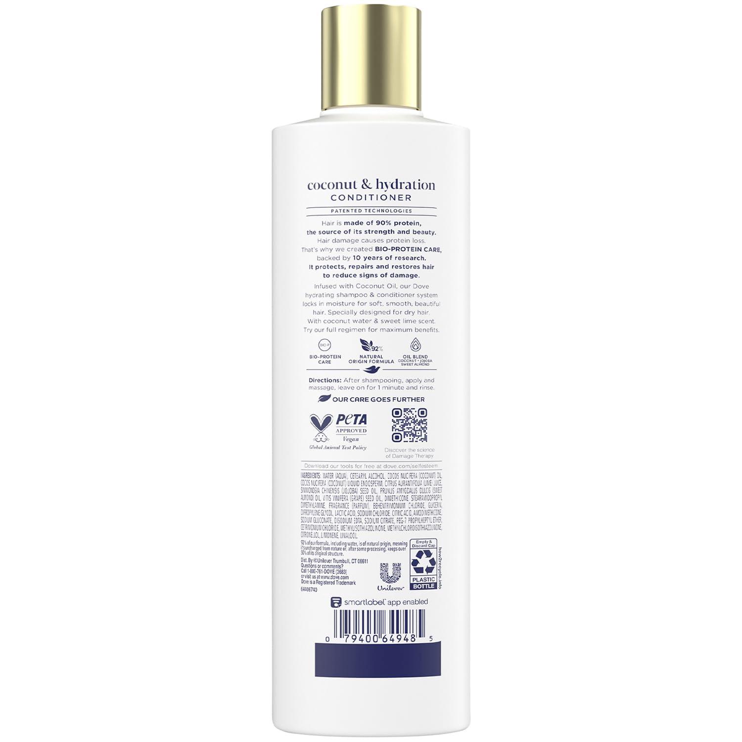 imageDove Ultra Care Coconut amp Hydration Conditioner for Dry Hair with Jojoba and Sweet Almond Oils 254 ozCoconut Hydration