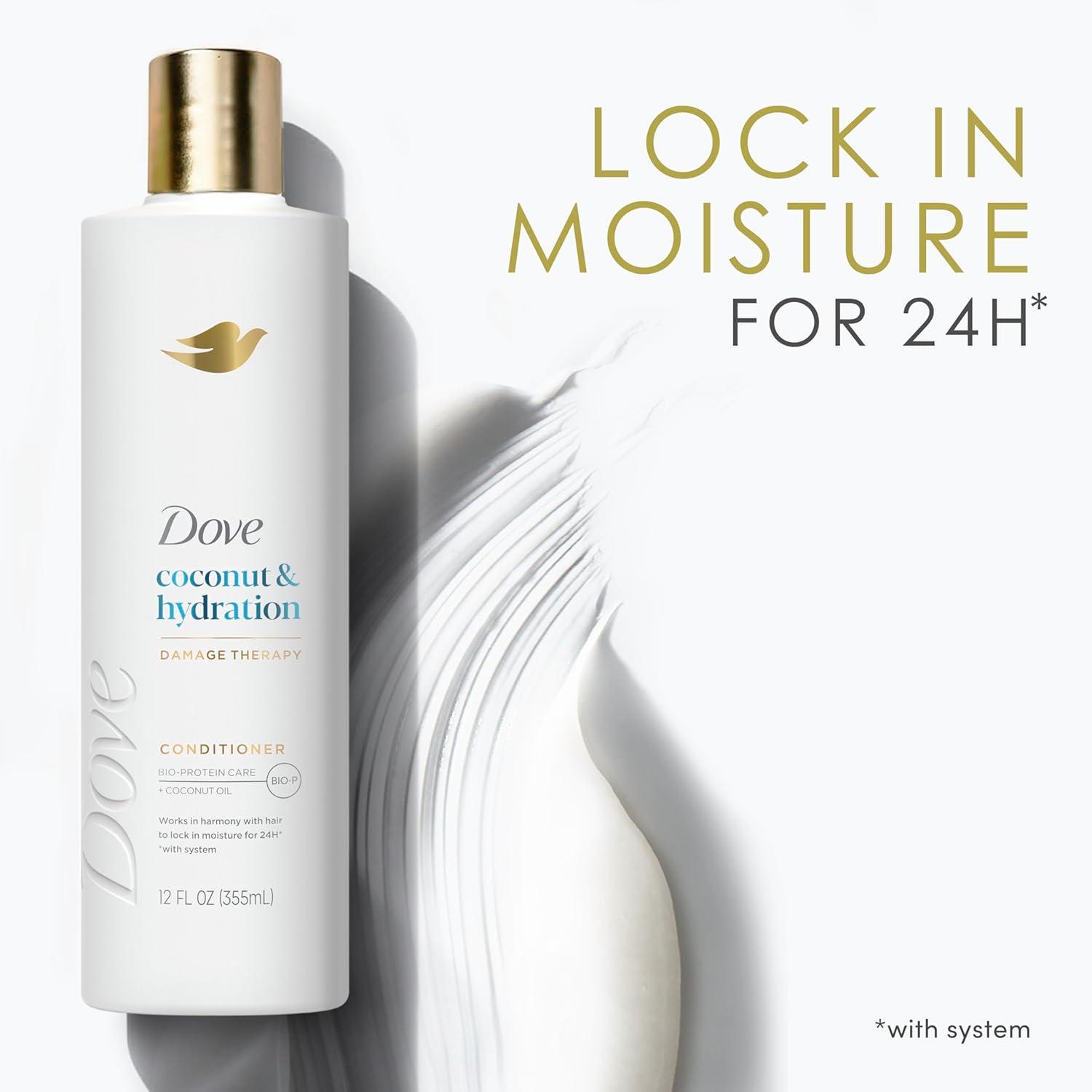 imageDove Ultra Care Coconut amp Hydration Conditioner for Dry Hair with Jojoba and Sweet Almond Oils 254 ozCoconut Hydration