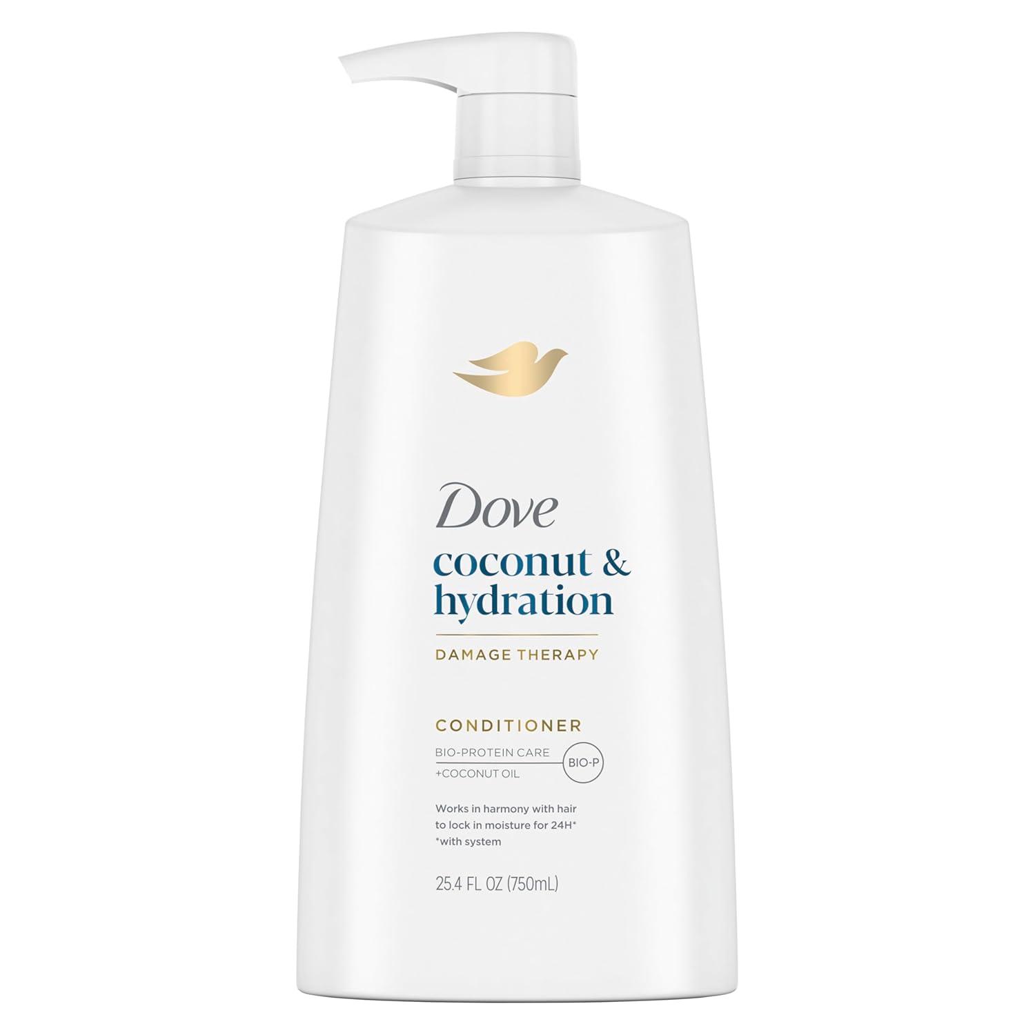 imageDove Ultra Care Coconut amp Hydration Conditioner for Dry Hair with Jojoba and Sweet Almond Oils 254 ozCoconut Hydration