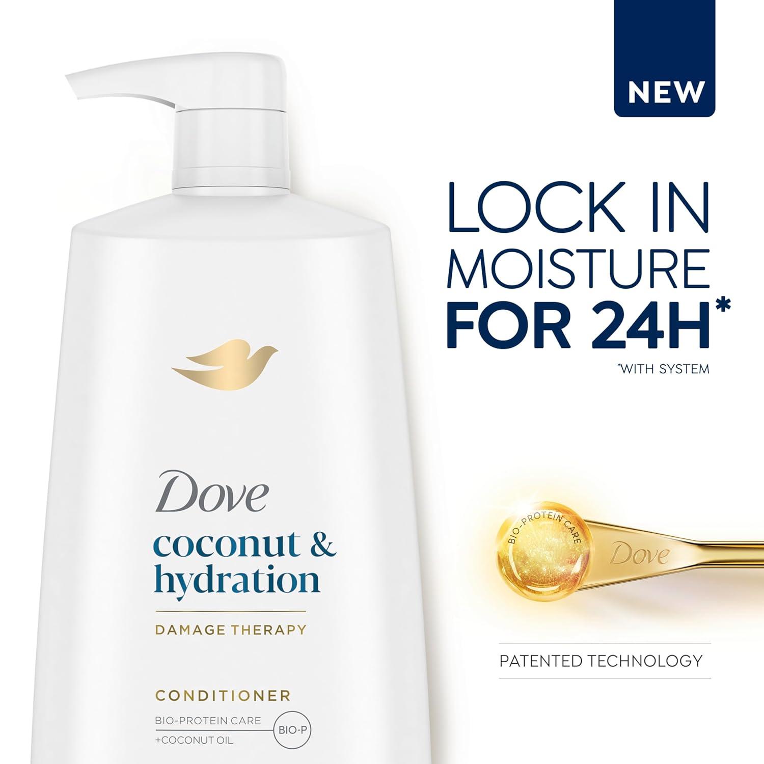 imageDove Ultra Care Coconut amp Hydration Conditioner for Dry Hair with Jojoba and Sweet Almond Oils 254 ozCoconut Hydration