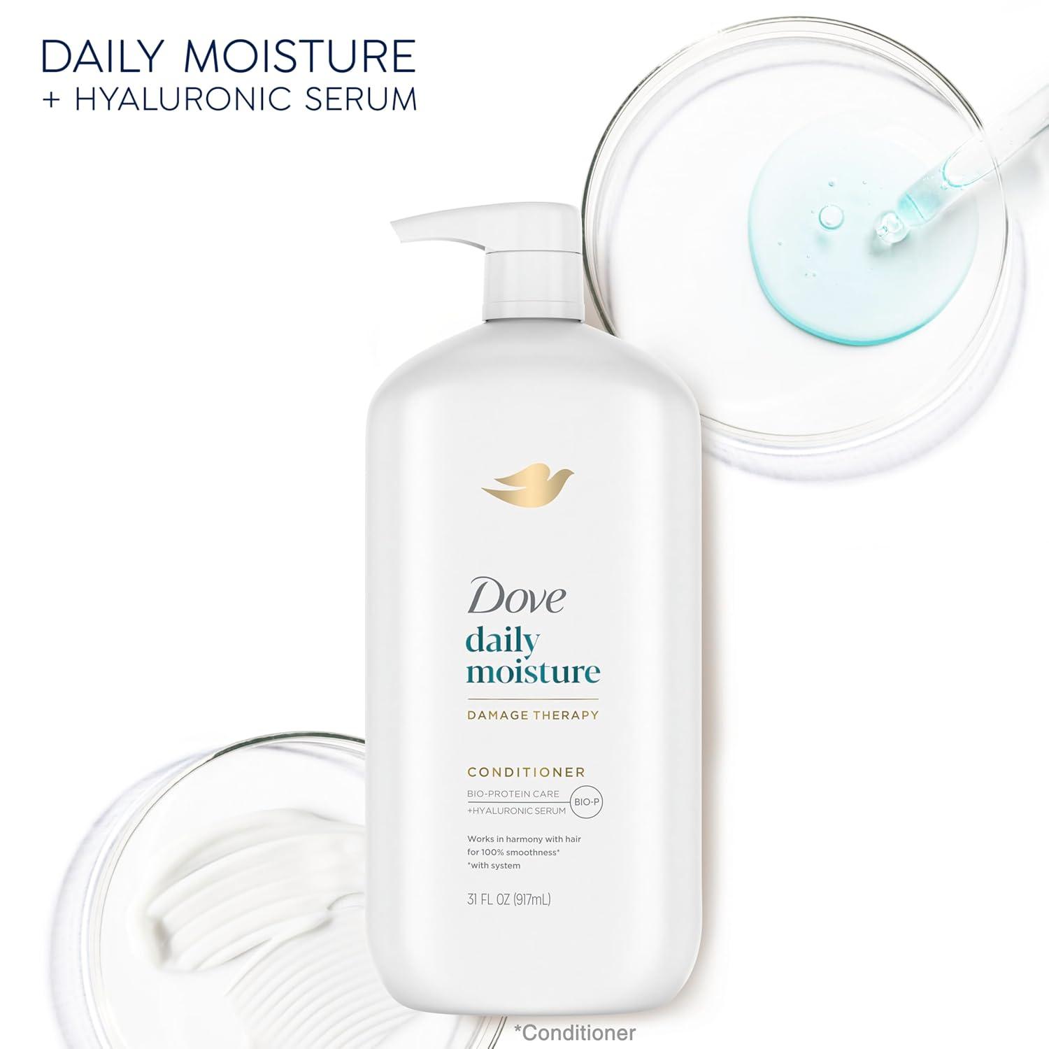 imageDove Ultra Care Conditioner Daily Moisture Pack of 4 For Dry Hair Conditioner with BioRestore Complex 31 oz31 Ounce Pack of 4