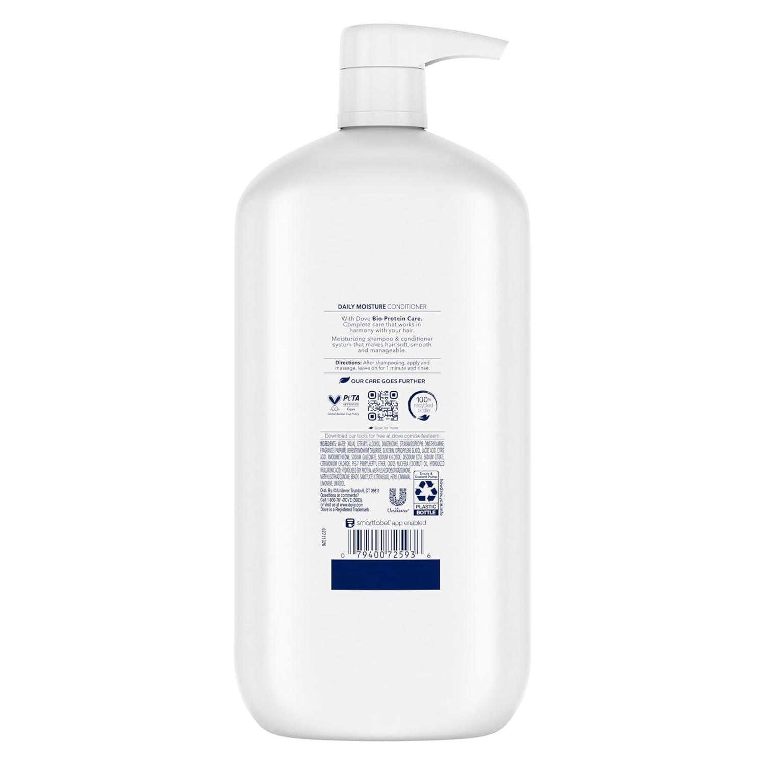 imageDove Ultra Care Conditioner Daily Moisture Pack of 4 For Dry Hair Conditioner with BioRestore Complex 31 oz31 Ounce Pack of 4