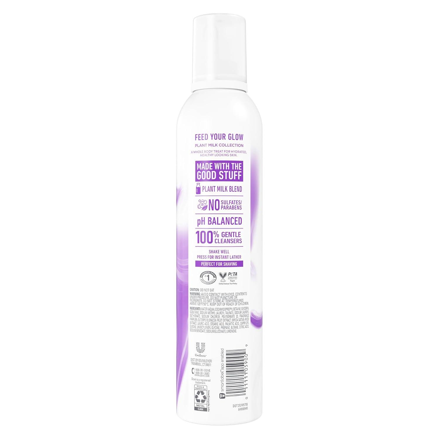 imageDove Whipped Shower Foam for Women Rice Milk amp Velvet Aa for Hydrated amp Soft Skin 103 FO