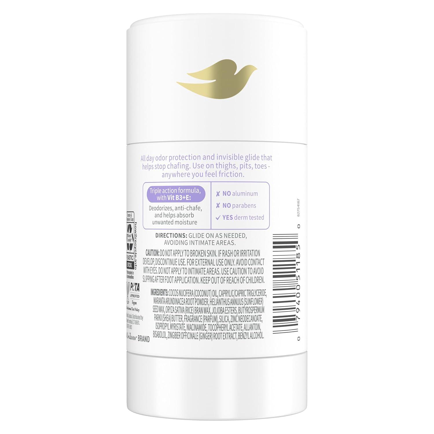 imageDove Whole Body Deo Aluminum Free AntiFriction Deodorant Stick Coconut Vanilla for All Day Odor Control 26 ozCoconut Vanilla