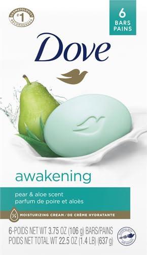 imageDove go fresh Beauty Bar More Moisturizing Than Ordinary Bar Soap Rejuvenate Pear and Aloe Vera Scent 375 oz 14 Bars225 Ounce Pack of 1