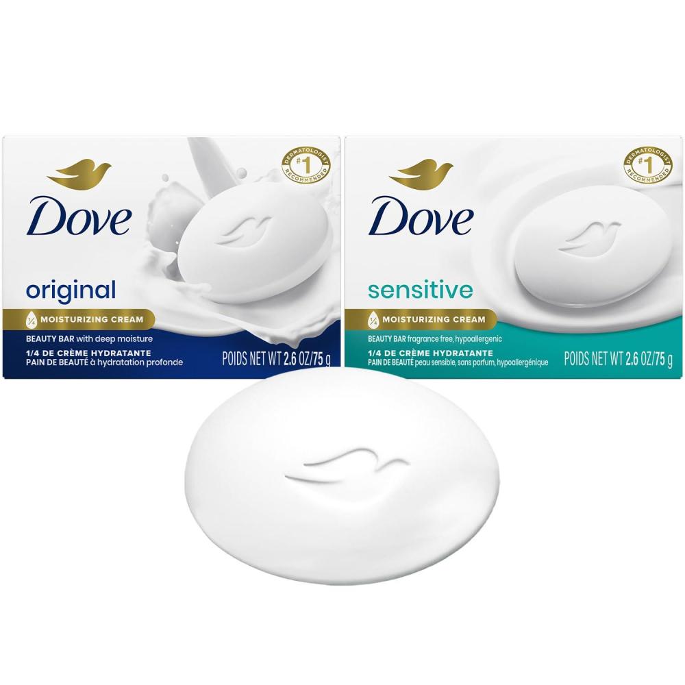 imageDove Beauty Bar Soap Original Pack of 36 for Soft Smooth Skin with 14 Moisturizing Cream 26 oz475 Ounce Pack of 1