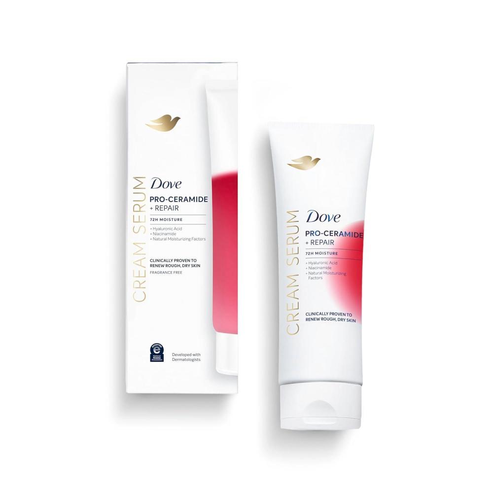 imageDove Body Cream Serum ProCeramide Repair for Rough Extremely Dry Skin with Hyaluronic Acid Niacinamide and Natural Moisturizing Factors Lotion 8 oz