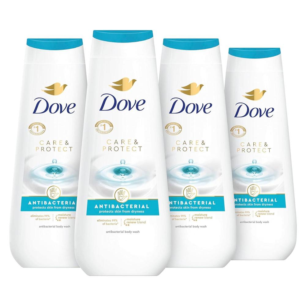 imageDove Body Wash Care amp Protect Antibacterial 4 Count For All Skin Types Protects from Dryness 20 oz