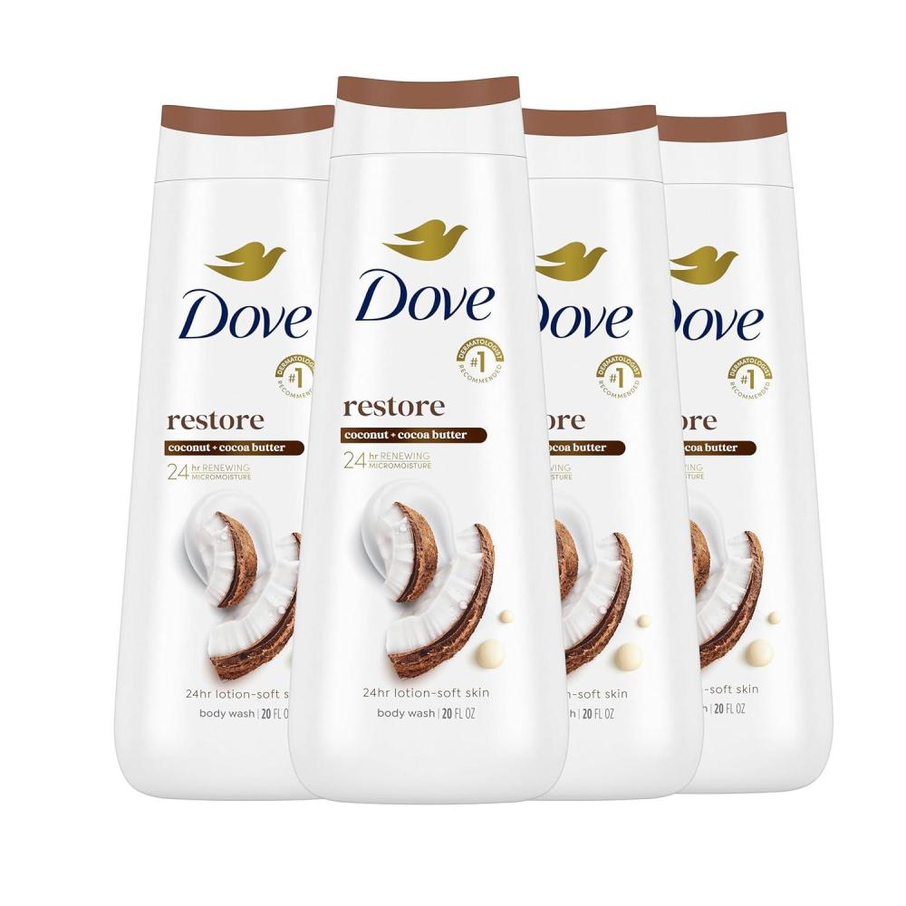 imageDove Body Wash Restoring Coconut amp Cocoa Butter 4 Count