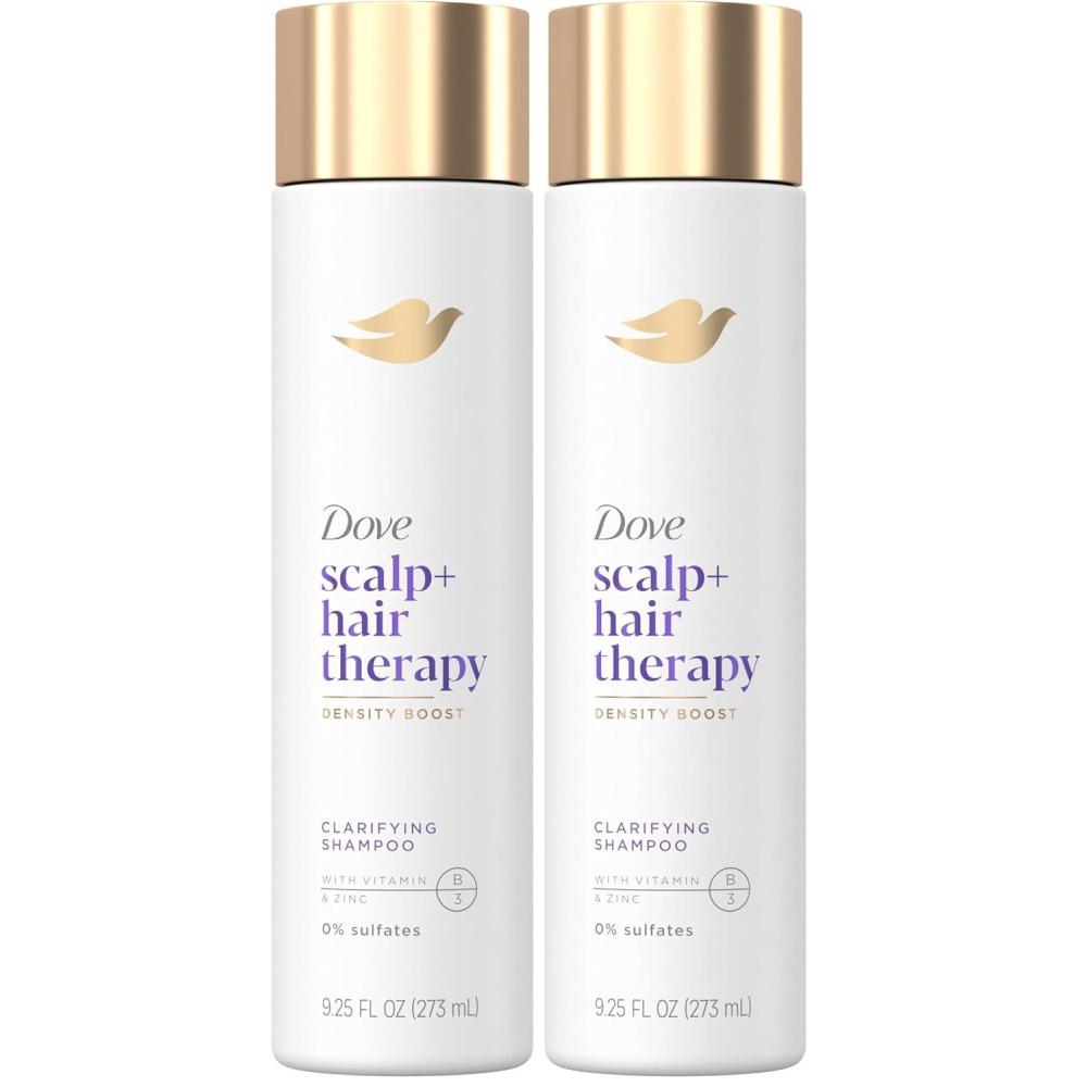 imageDove Density Boost Hydrating Shampoo Scalp Hair Therapy for Gentle Cleansing with Vitamin B3 Zinc and 0 sulfates 925 oz925 Fl Oz Pack of 2