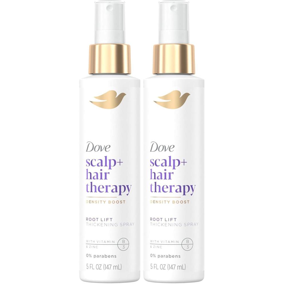 imageDove Density Boost Root Lift Thickening Spray for Fuller Hair and Scalp Therapy with Vitamin B3 Zinc and 0 sulfates 5 oz5 Fl Oz Pack of 2
