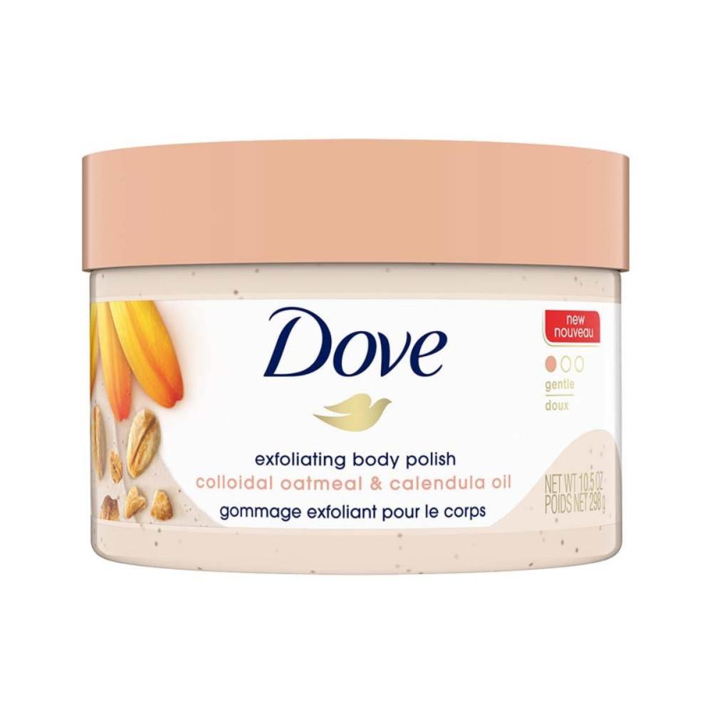 imageDove Exfoliating Body Polish Body Scrub Crushed Almond and Mango Butter 4 Count Exfoliating Scrub for Dry Skin Gently Exfoliates to Reveal Healthy Skin 105 ozSubtle Floral