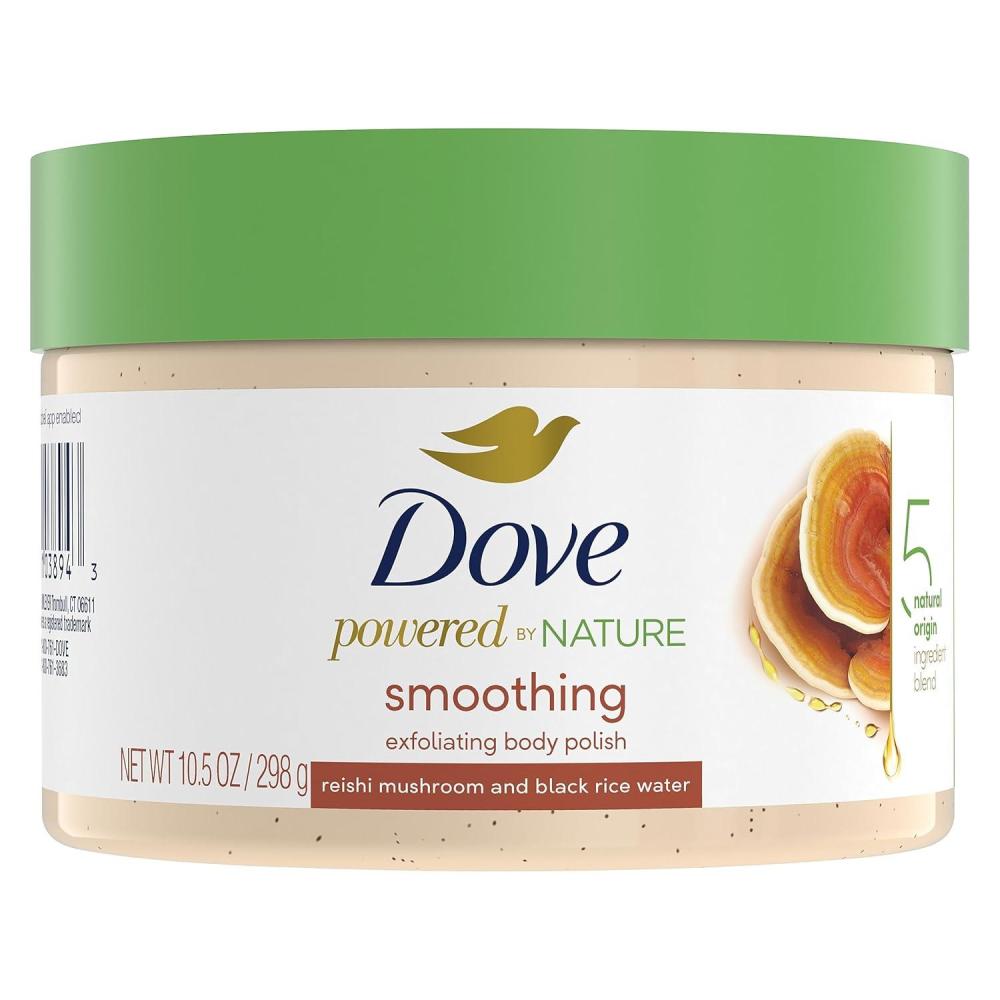 imageDove Powered By Nature Smoothing Body Polish Exfoliating With 5 Natural Origin Ingredient Blend For Skin Care 105 oz Pack of 1105 Ounce Pack of 1