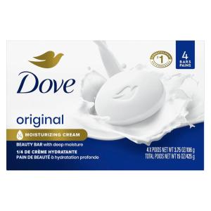 Dove Beauty Bar Soap Original, Pack of 36 for Soft, Smooth Skin, with 1/4 Moisturizing Cream 2.6 oz(15 Ounce (Pack of 1))
