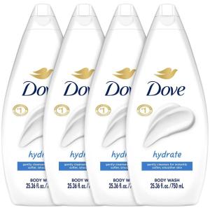 Dove Body Wash 2 Count Gentle Exfoliating With Sea Minerals Instantly Reveals Visibly Smoother Skin Cleanser That Effectively Washes Away Bacteria While Nourishing Your Skin 20 oz(Unscented)