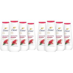 Dove Body Wash Rejuvenating Pomegranate & Hibiscus 4 Count for Renewed, Healthy-Looking Skin Gentle Skin Cleanser with 24hr Renewing MicroMoisture 20 oz(20 Fl Oz (Pack of 8))