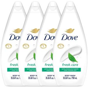 Dove Body Wash with Pump with Skin Natural Nourishers for Instantly Soft Skin and Lasting Nourishment Deep Moisture Cleanser That Effectively Washes Away Bacteria While Nourishing Your Skin 34 oz 3 Count(22 Fl Oz (Pack of 4))