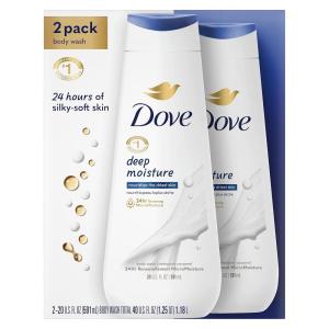 Dove Body Wash with Pump with Skin Natural Nourishers for Instantly Soft Skin and Lasting Nourishment Deep Moisture Cleanser That Effectively Washes Away Bacteria While Nourishing Your Skin 34 oz 3 Count(20 Fl Oz (Pack of 2))