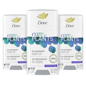 Dove Care by Plants Deodorant Stick for underarm skin care and 24 hour deodorant protection Eucalyptus no aluminum deodorant 2.6 oz 3 Count(2.6 Ounce (Pack of 3))