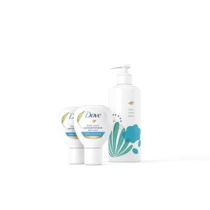 Dove Concentrate Refills (x2) and 100 percent Recycled Reusable Bottle for Instantly Soft Skin Daily Moisture Starter Kit for Lasting Nourishment Body Care 4 fl oz (makes 16 fl oz)(1 Count (Pack of 1))