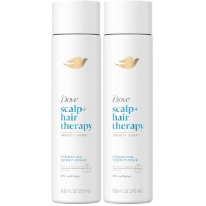 Dove Density Boost Strengthening Conditioner Scalp + Hair Therapy for protecting against premature breakage, with Vitamin B3, Zinc and 0% sulfates, 9.25 oz(9.25 Fl Oz (Pack of 2))