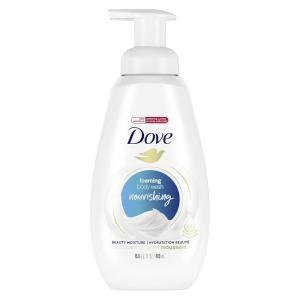Dove Instant Foaming Body Wash 4 Count for Soft, Smooth Skin Deep Moisture Cleanser That Effectively Washes Away Bacteria While Nourishing Your Skin, White, 13.5 Oz(Unscented)