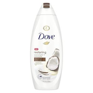 Dove Purely Pampering Body Wash for Dry Skin Coconut Butter and Cocoa Butter Effectively Washes Away Bacteria While Nourishing Your Skin 22 oz 4 count(22 Ounce (Pack of 1))
