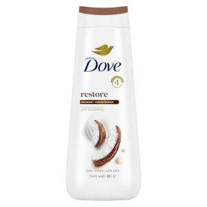 Dove Purely Pampering Body Wash for Dry Skin Coconut Butter and Cocoa Butter Effectively Washes Away Bacteria While Nourishing Your Skin 22 oz 4 count(20 Fl Oz (Pack of 1))