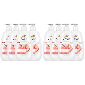 Dove Advanced Care Hand Wash Peach & Rice Milk 4 Count for Washing Away Dirt & Germs While Nourishing Skin 10 Layers Deep, with Moisture Boost 5X Complex(12 Fl Oz (Pack of 8))
