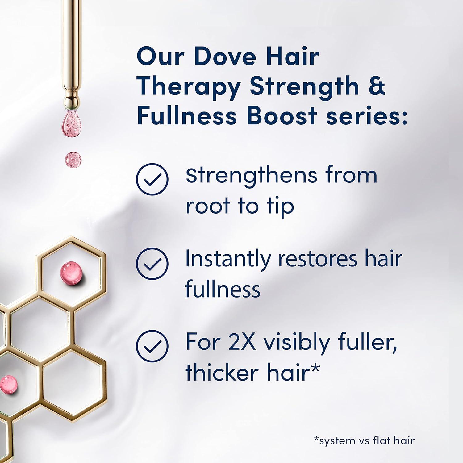 imageDove Hair Therapy Conditioner Strength amp Fullness Boost Strengthening Treatment for Thin Fine Hair Sulfate Free Conditioner for 2X Visibly Fuller Thicker Hair 338 oz