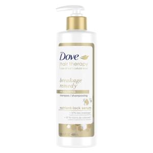 Dove Hair Therapy Shampoo Breakage Remedy for Damaged Hair Hair Shampoo with Nutrient-Lock Serum 33.8 oz(Breakage Remedy)