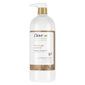 Dove Hair Therapy Shampoo Breakage Remedy for Damaged Hair Hair Shampoo with Nutrient-Lock Serum 33.8 oz(Unscented)