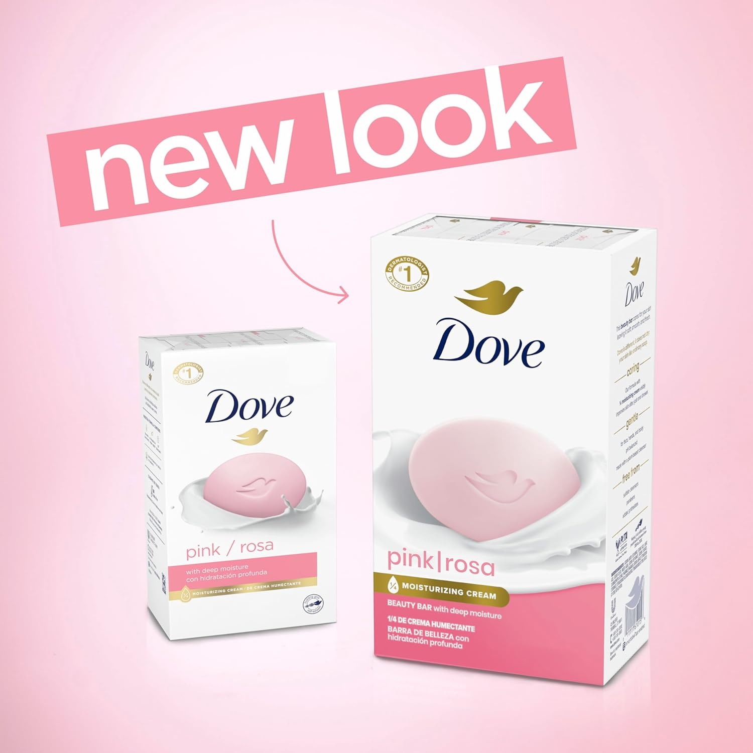 image:imageDove Beauty Bar Soap Pink Rosa 8 Bars for Soft Smooth Skin Cleans amp Moisturizes 375 oz2 Count Pack of 1