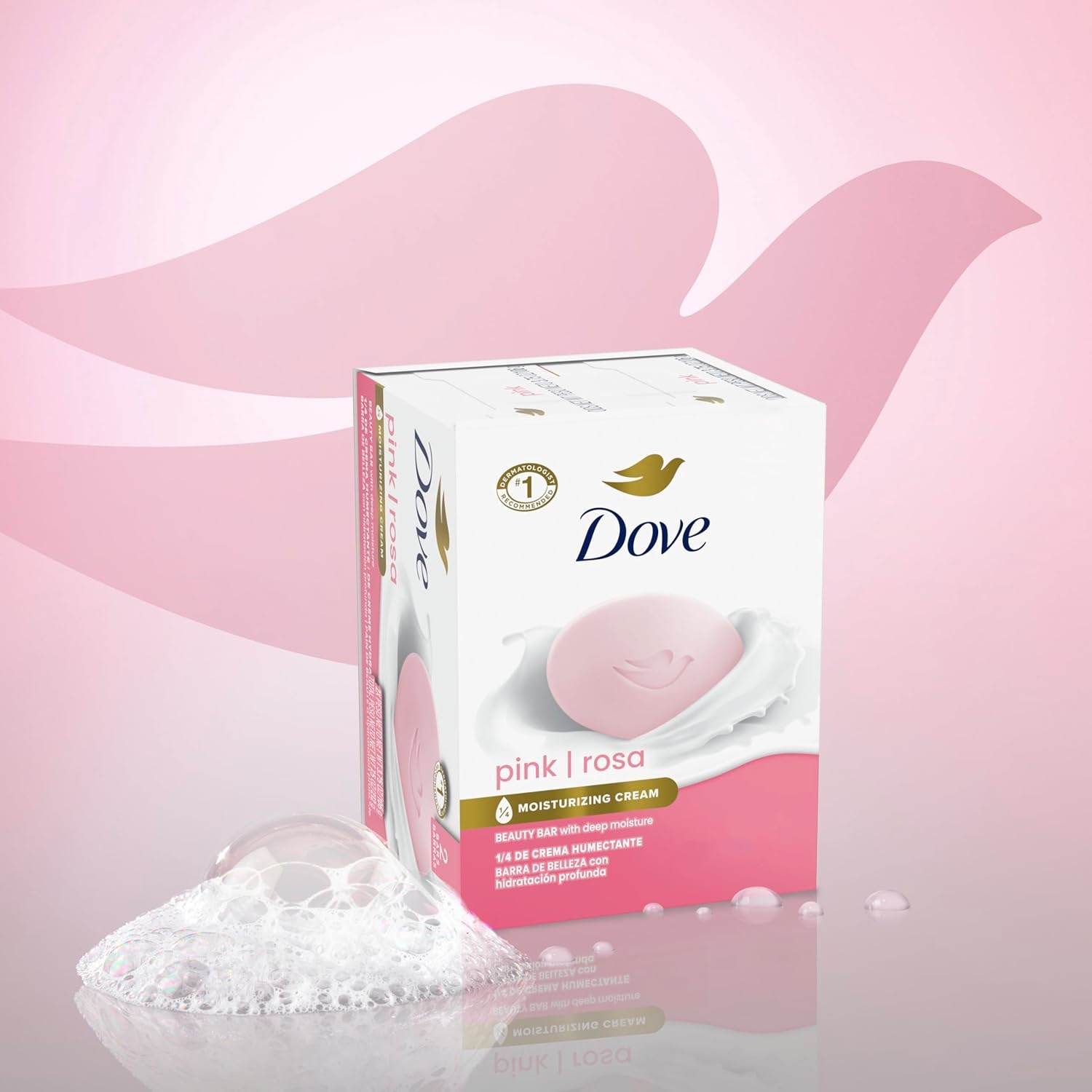 image:imageDove Beauty Bar Soap Pink Rosa 8 Bars for Soft Smooth Skin Cleans amp Moisturizes 375 oz6 Count Pack of 1