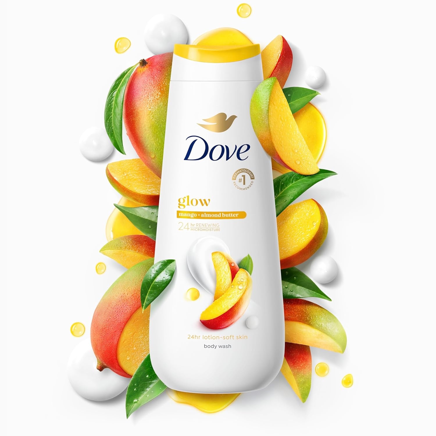 image:imageDove Body Wash with Pump 3 Count Glowing Mango amp Almond Butter for Renewed HealthyLooking Skin Gentle Skin Cleanser with 24hr Renewing MicroMoisture 306 ozMango and Almond Butter