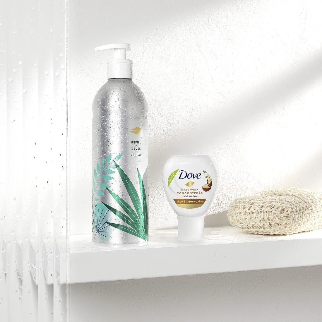 image:imageDove Concentrate Refill 4 Count for Instantly Soft Skin and Lasting Nourishment Daily Moisture Refill for use Reusable Bottle 4 fl oz makes 16 fl oz of Body WashShea Warm Vanilla