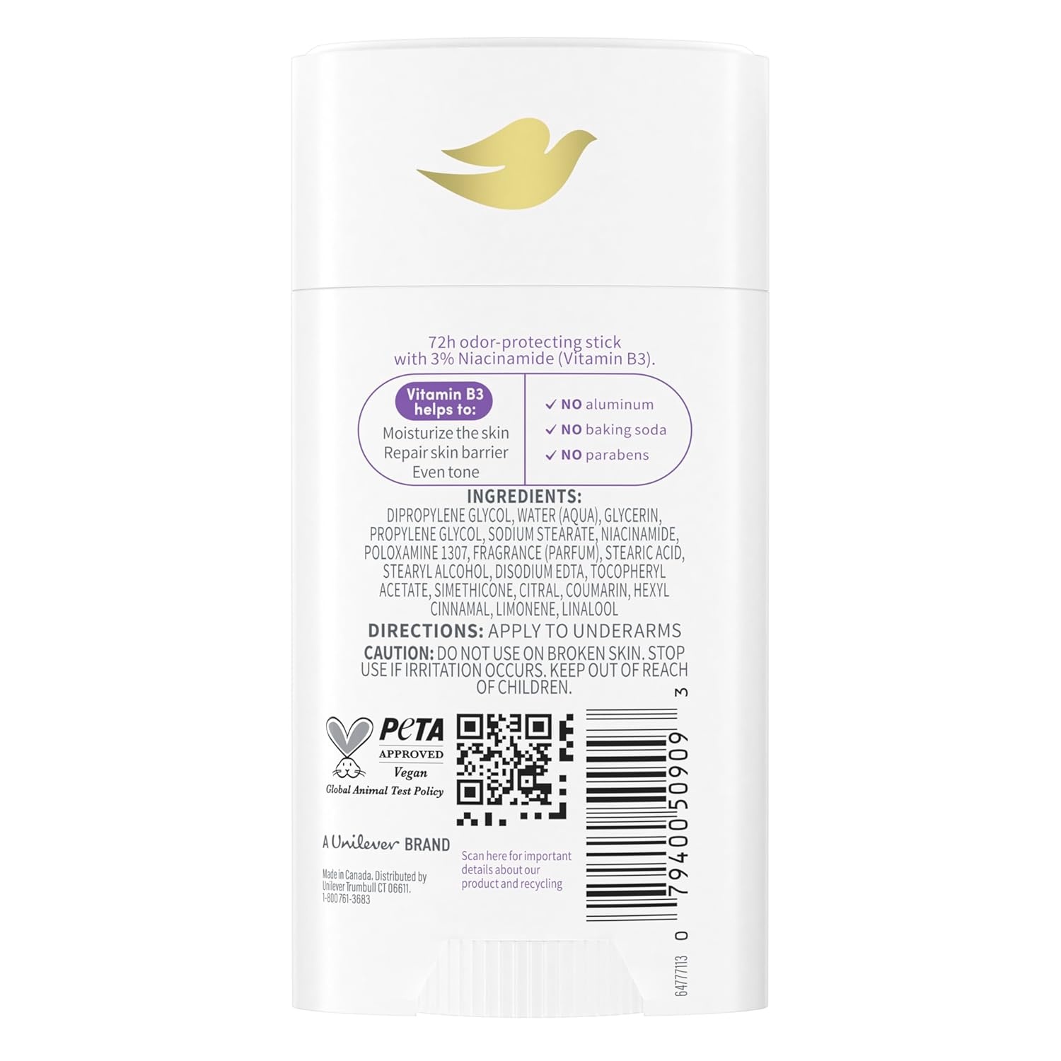 image:imageDove VitaminCare Aluminum Free Deodorant Stick for 72H Odor Protection Lavender amp Chamomile Breathable Deodorant for Women 26 ozLavender Chamomile