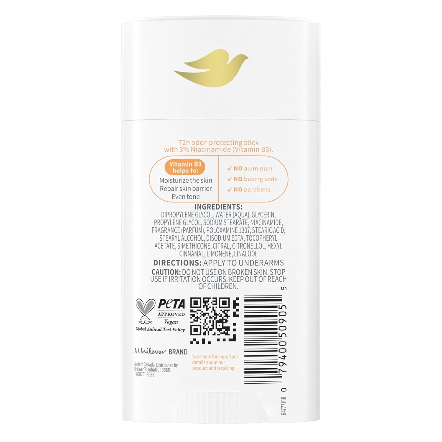 image:imageDove VitaminCare Aluminum Free Deodorant Stick for 72H Odor Protection Lavender amp Chamomile Breathable Deodorant for Women 26 ozPeaches Shea Butter