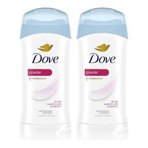 Dove Antiperspirant Invisible Solid, Scent: Powder, Size: 2.6 oz (2 Pack)(1.3 Ounce (Pack of 2))