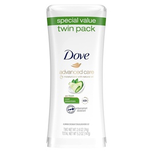 Dove Antiperspirant Invisible Solid, Scent: Powder, Size: 2.6 oz (2 Pack)(2.6 Ounce (Pack of 2))